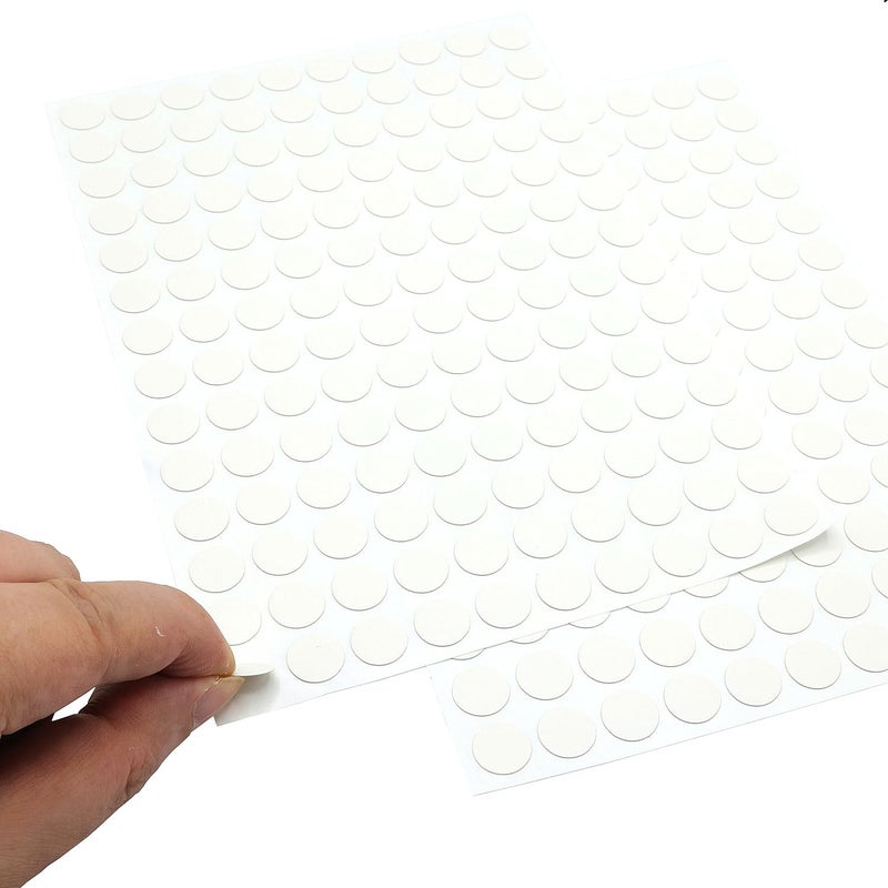 ZXUEZHENG Self-Adhesive Screw Hole Stickers,2-Table 140 in 1 Self-Adhesive Screw Covers Caps Dustproof Sticker 12mm White - Image 3